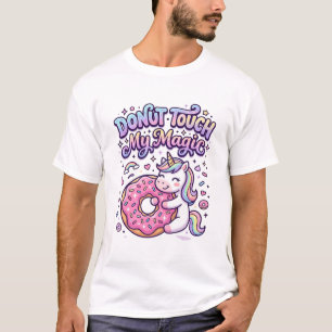 Camiseta Unicorn Donut Toque Meu Presente Mágico Ideia Ades