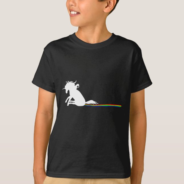 Camiseta Unicorn Dragging Rainbows Funny Adult S  (Frente)