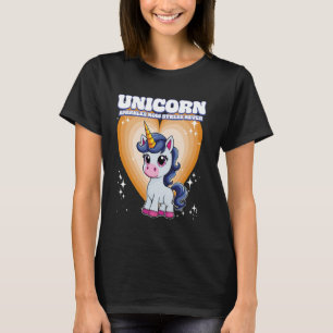 Camiseta Unicorn Esmaga Agora Estresse Nunca Unicórnio