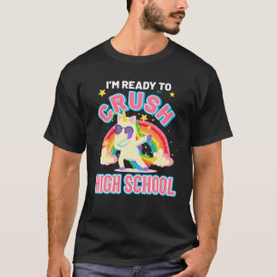 Camiseta Unicorn Esmagando Primeiro Dia De Segundo grau De