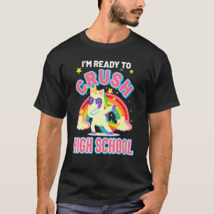 Camiseta Unicorn Esmagando Primeiro Dia De Segundo grau De 