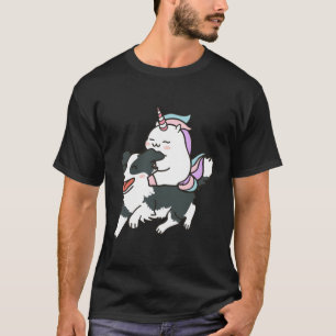 Camiseta Unicorn Executando Collie de Borda