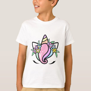 Camiseta Unicorn Face Cute Eyelashes Na Páscoa De Domingo