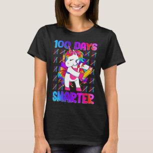 Camiseta Unicorn Feliz 100 Dias De Escola Mais Inteligente