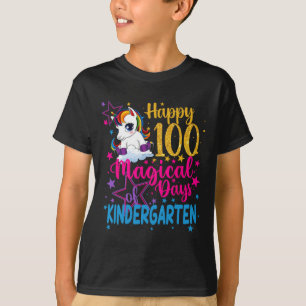 Camiseta Unicorn Feliz 100 Dias Mágicos De Kinder