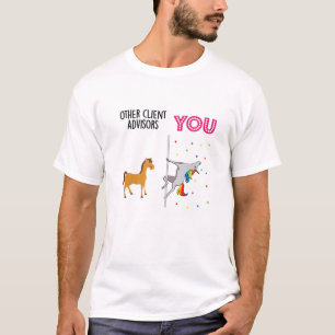 Camiseta Unicorn Funny do Client Advisor