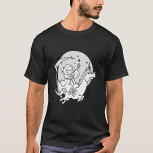 Camiseta Unicorn Grim Reaper Halloween Costume Trick Or Tre