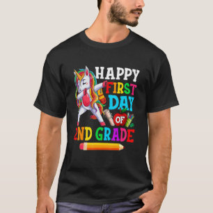 Camiseta Unicorn Happy First Day Of 2nd Grade Kids Teacher