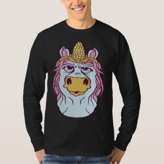 Camiseta Unicorn horse graphic with corn on the cob for men