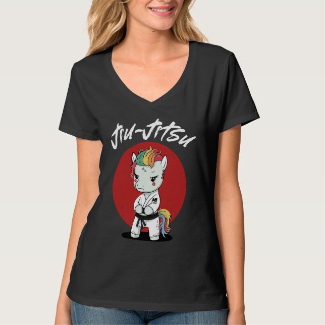Camiseta Unicorn Jiu Jitsu Brasileiro e Grappling (Frente)