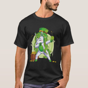 Camiseta Unicorn Leprechaun Hat Costume Dabbing Holdi