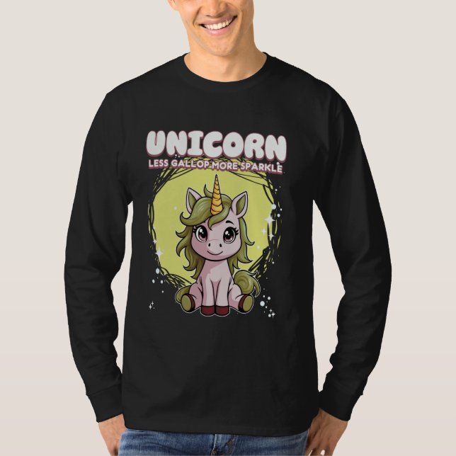 Camiseta Unicorn Less Gallop More Sparkle Unicorn 2 (Frente)