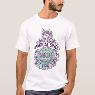 Camiseta Unicorn Mágico Desde Ano Gráfico Design Zazzle D