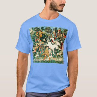 Camiseta Unicorn Medieval Floral Tapeçaria 3