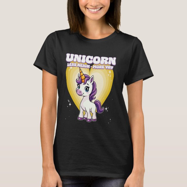 Camiseta Unicorn Menos Próximo de Mais Yorn (Frente)