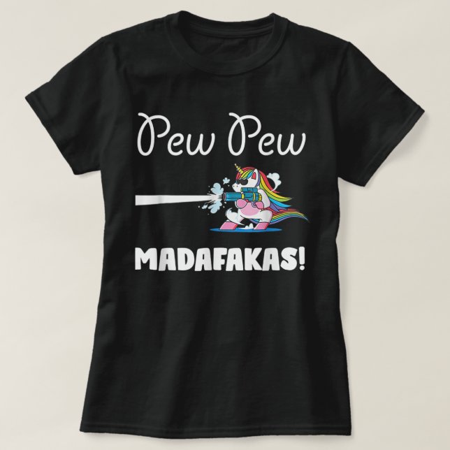 Camiseta Unicorn PewPew Madafakas Unicorn (Frente do Design)