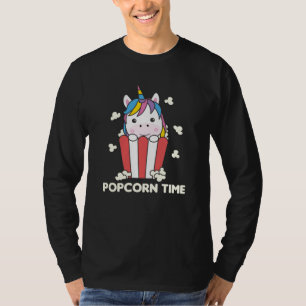 Camiseta Unicorn Popcorn Whats Poppin Funny