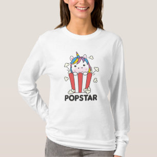 Camiseta Unicorn Popcorn Whats Poppin Funny PopStar