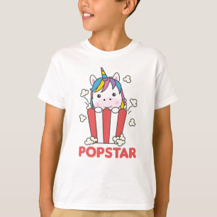 Camiseta Unicorn Popcorn Whats Poppin Funny PopStar