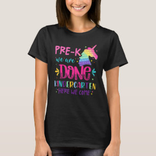 Camiseta Unicorn Pre K Terminamos O Jardim De Infância Aqui