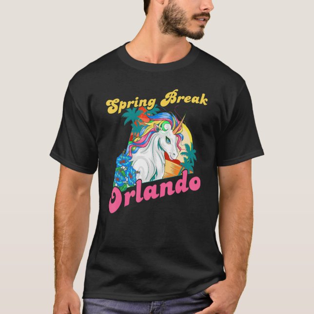 Camiseta Unicorn Princess Child Spring Break Orlando School (Frente)