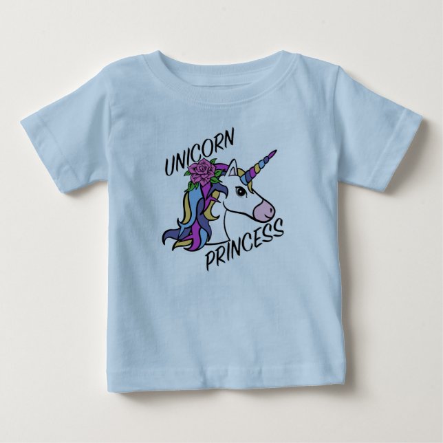 Camiseta Unicorn Princess Design - Baby Fine Jersey T Shirt (Frente)