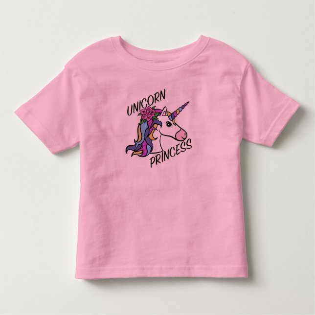Camiseta Unicorn Princess Design - Toddler Fine Jersey T-Sh (Frente)