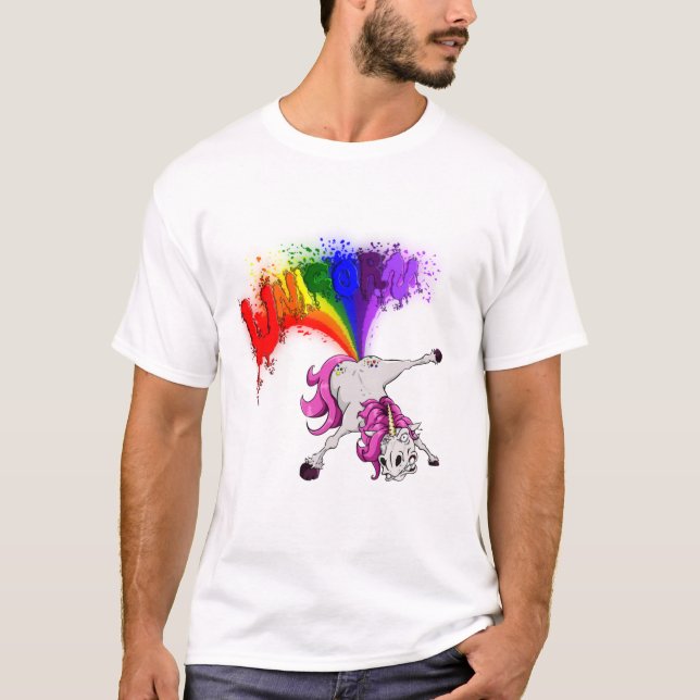 Camiseta unicorn rainbow fart (Frente)
