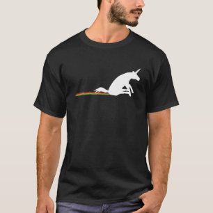Camiseta Unicorn Rainbow Fart - Engraçado Trendy Design