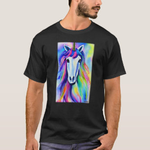 Camiseta Unicorn Rainbow Magic Fairy Tale Fabuloso Animal