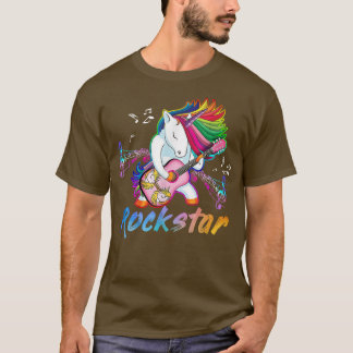 Camiseta Unicorn Rock star Guitar Rockin' music singer 
