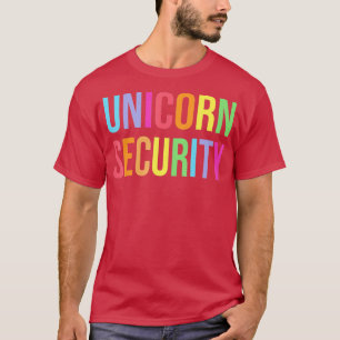 Camiseta Unicorn Security Engraçado Birthday Girl Oferece P