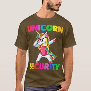 Camiseta Unicorn Security Engraçado Birthday Girl Oferece P