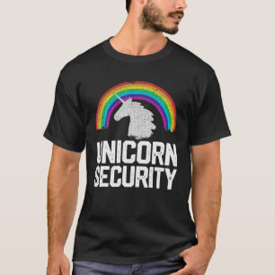 Camiseta UNICORN SECURITY Funny Rainbow Cute Halloween Cust