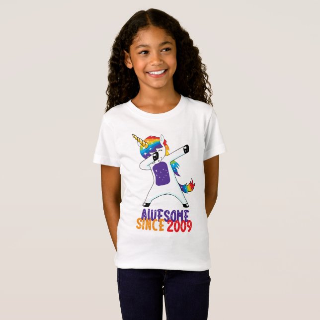 Camiseta Unicorn Shirt Incrível desde 2009 9º Presente de A (Frente Completa)