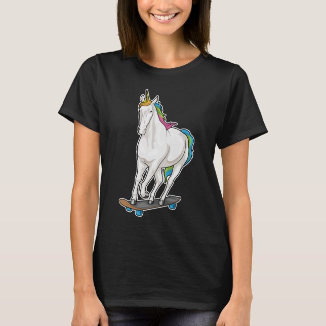 Camiseta Unicorn Skater Skateboard (Frente)
