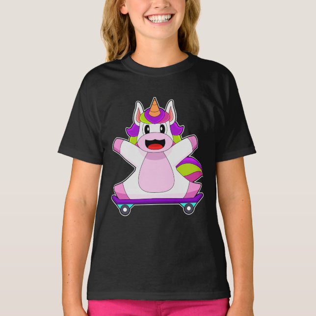 Camiseta Unicorn Skater Skateboard (Frente)