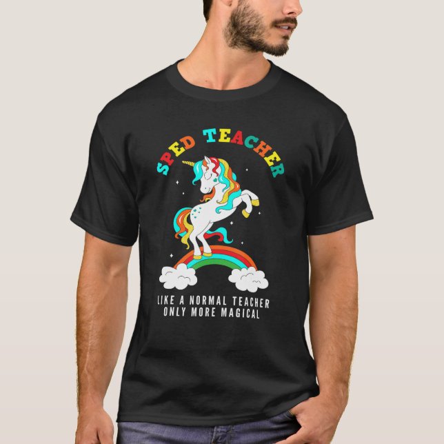 Camiseta Unicorn Special Education Teacher Special Needs Te (Frente)