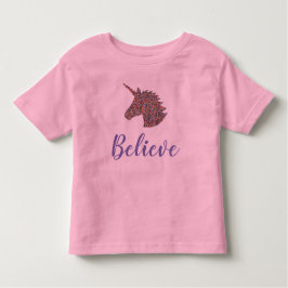 Camiseta Unicorn Sprinkle Impressão cor-de-rosa Bebê