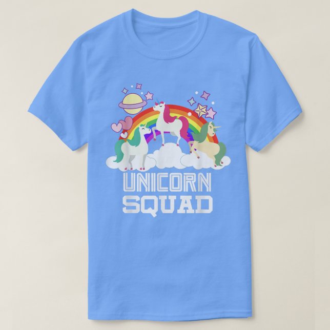 Camiseta Unicorn Squad Rainbow Fantasy Fairy Tale  (Frente do Design)