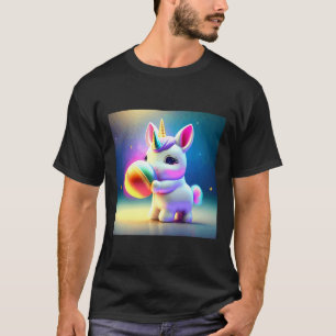 Camiseta Unicorn T shirt Girls Kids Rainbow