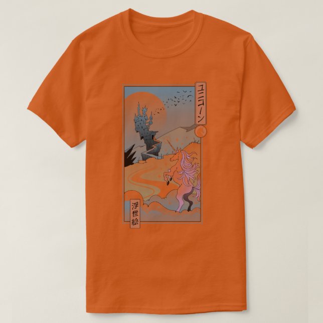 Camiseta Unicorn Ukiyoe (Frente do Design)