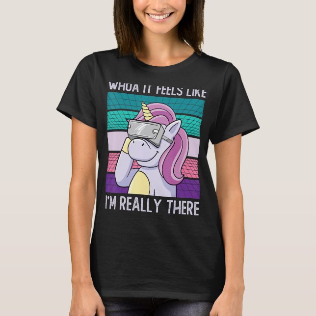 Camiseta Unicórn Virtual Reality Vr Gamer Rainbow Magical C (Frente)