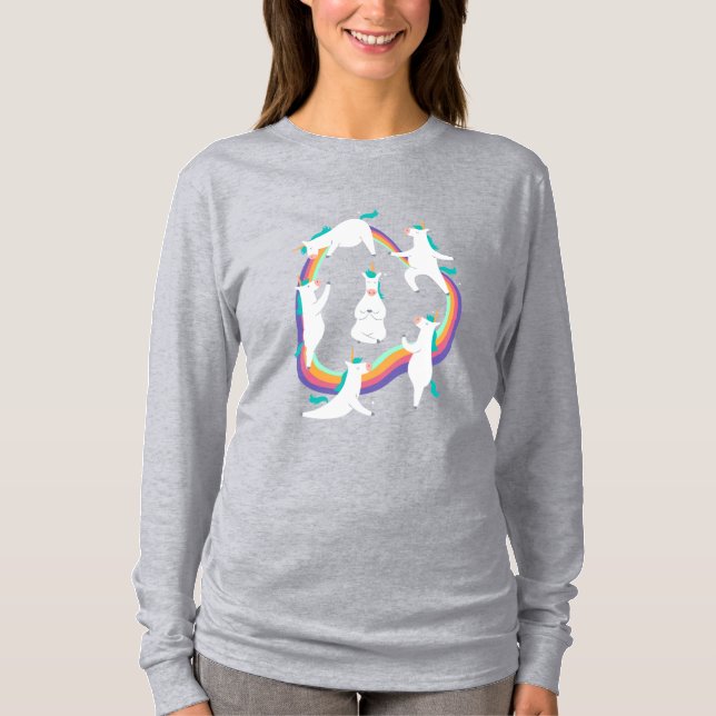 Camiseta Unicorn Yoga Poses (Frente)