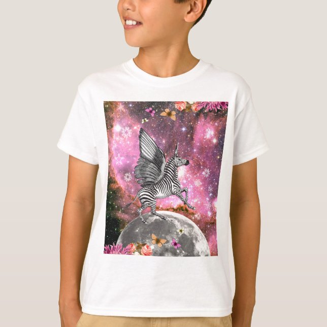 Camiseta Unicorn Zebra Pegasus (Frente)