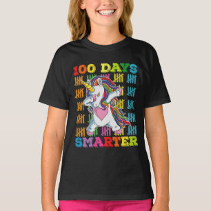 Camiseta Unicórnio 100 Dias Mais Inteligente 100º Dia de Es