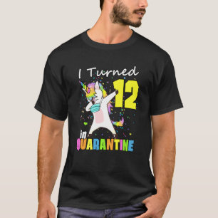 Camiseta Unicórnio 12, Aniversário, Fiz 12 Anos Em Quarente