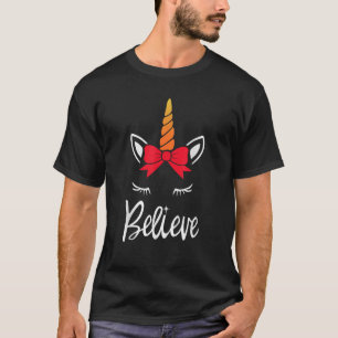 Camiseta Unicórnio Acredite no Natal que quero acreditar