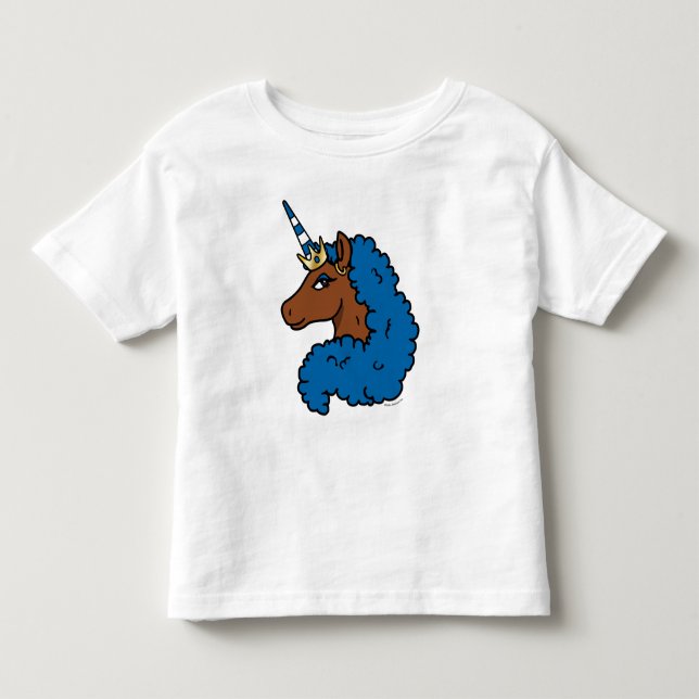 Camiseta Unicórnio Afro Azul (Frente)