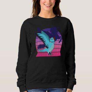 Camiseta Unicórnio Alado Retro I Papagaio Indiano Azul Grit